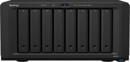 Synology DiskStation DS1821+ NAS/storage server Tower Ryzen Embedded V1500B 4 GB DDR4 0 TB DiskStation Manager Black