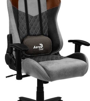 Aerocool Crown AeroWeave Υφασμάτινη Καρέκλα Gaming με Ρυθμιζόμενα Μπράτσα Ash Black