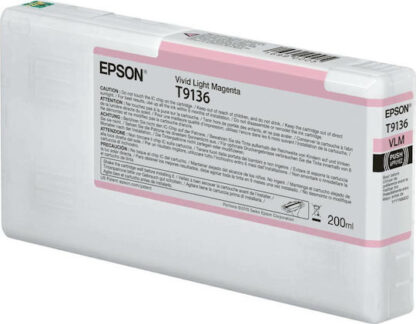 Epson T9136 Γνήσιο Μελάνι Εκτυπωτή InkJet Ανοιχτό Ματζέντα (C13T913600)