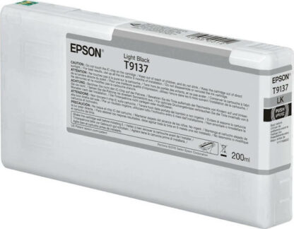 Epson T9137 Light Black Γνήσιο Μελάνι Εκτυπωτή InkJet Μαύρο (C13T913700)