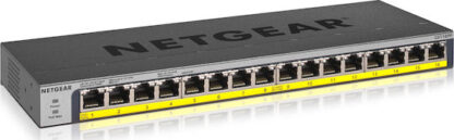 NETGEAR GS116PP Unmanaged Gigabit Ethernet (10/100/1000) Power over Ethernet (PoE) Black