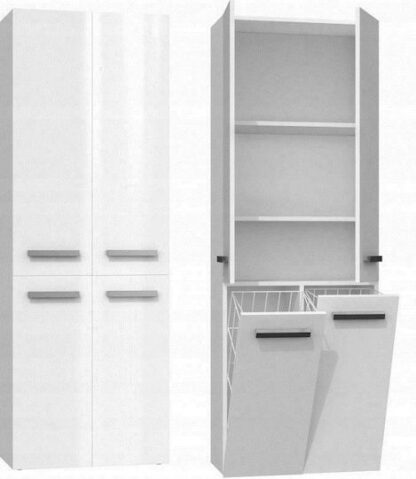 Topeshop NEL 2K DD Στήλη Μπάνιου 60x30x174cm Λευκή