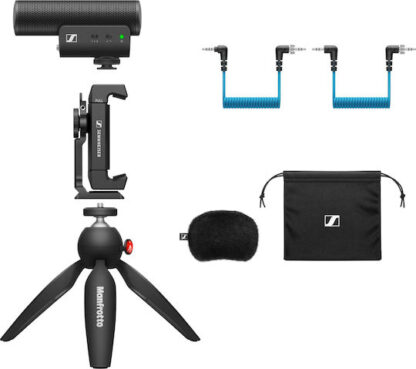 Sennheiser MKE 400 Mobile Kit Σετ Πυκνωτικό Μικρόφωνο 3.5mm Shock Mounted για Κάμερα