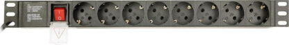 EnerGenie EG-PDU-014 Rack Power Distribution Unit (8 Schuko sockets  1U  16A  Schuko plug  3m  black color)