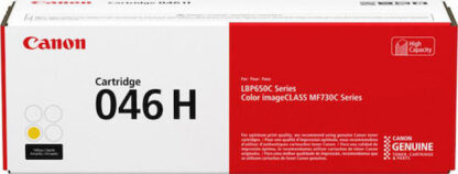 Canon 046H Γνήσιο Toner Laser Εκτυπωτή Κίτρινο High Capacity 5000 Σελίδων (1251C002)