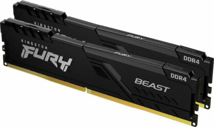 Kingston FURY Beast 64GB DDR4 RAM με 2 Modules (2x32GB) και Ταχύτητα 3200 για Desktop Κωδικός: KF432C16BBK2/64