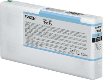Epson T9135 Light Cyan 200ml Γνήσιο Μελάνι Εκτυπωτή InkJet Κυανό (C13T913500)