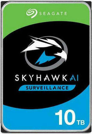 Seagate SkyHawk AI Surveillance 10TB HDD Σκληρός Δίσκος 3.5" SATA III 7200rpm με 256MB Cache για Καταγραφικό / NAS / Server Κωδικός: ST10000VE001