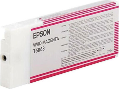 Epson T6063 Γνήσιο Μελάνι Εκτυπωτή InkJet Vivid Ματζέντα (C13T606300)