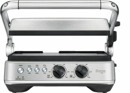 Sage BBQ & Press Grill Τοστιέρα Γκριλιέρα με Αποσπώμενες Κεραμικές Πλάκες 1800W Inox