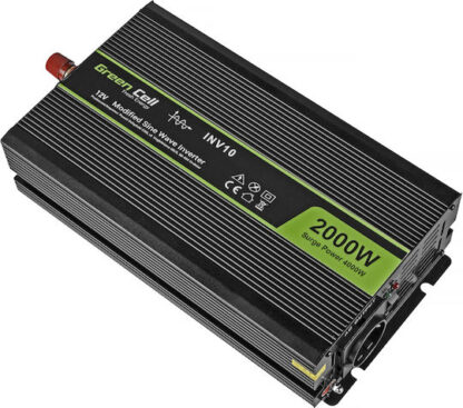 Green Cell INV10 power adapter/inverter Auto 2000 W Black