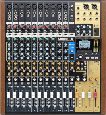 Tascam MODEL 16 audio mixer 16 channels 20 - 30000 Hz Black  Gold  Wood
