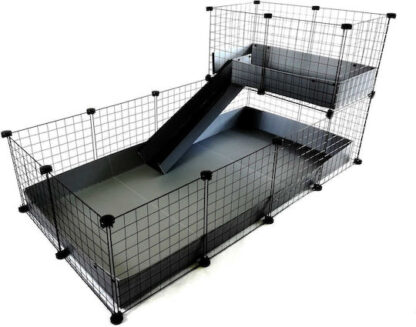 C&C Modular Cage 4x2μ. & Loft 2x1μ. Γκρι xx