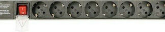 EnerGenie EG-PDU-014 Rack Power Distribution Unit (8 Schuko sockets  1U  16A  Schuko plug  3m  black color)