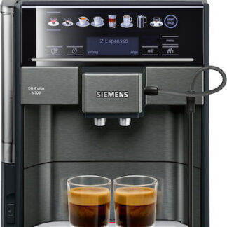 Siemens TE657319RW Αυτόματη Μηχανή Espresso 1500W Πίεσης 19bar για Cappuccino με Μύλο Άλεσης Dark Inox