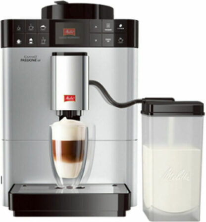 Melitta F53/1-101 Caffeo Passione OT Αυτόματη Μηχανή Espresso 1450W Πίεσης 15bar για Cappuccino με Μύλο Άλεσης Ασημί