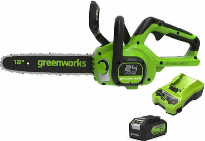 Greenworks GD24CS30K4 Κλαδευτικό Αλυσοπρίονο Μπαταρίας Brushless 24V 2.6kg με Λάμα 30cm Κωδικός: 2007007UB