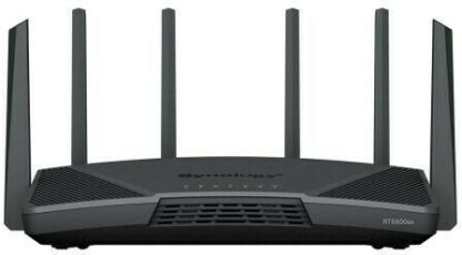Synology RT6600ax Router WiFi6 1xWAN 3xGbE 1x2.5Gb wireless router Tri-band (2.4 GHz / 5 GHz / 5 GHz) Black
