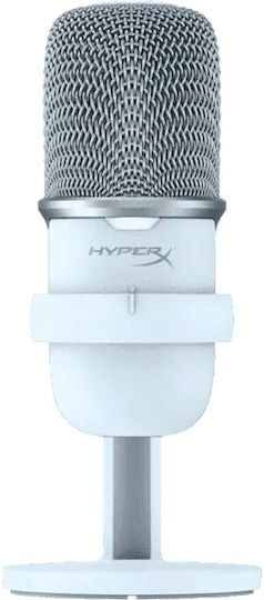 HyperX HyperX SoloCast Πυκνωτικό Μικρόφωνο USB Επιτραπέζιο σε Λευκό Χρώμα