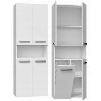 Topeshop Nel 2K DD Στήλη Μπάνιου Δαπέδου Μ60xΒ30xΥ174cm Λευκή