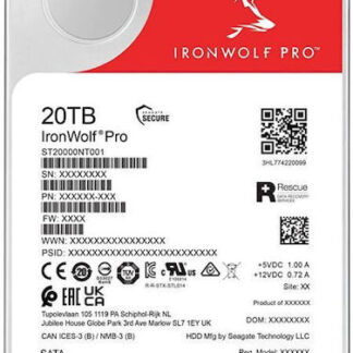 Seagate IronWolf Pro 18TB HDD Σκληρός Δίσκος 3.5" SATA III 7200rpm με 256MB Cache για NAS Κωδικός: ST18000NT001