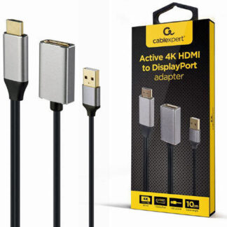 Gembird A-HDMIF30-DPM-01 video cable adapter 0.15 m HDMI Type A (Standard) DisplayPort Black