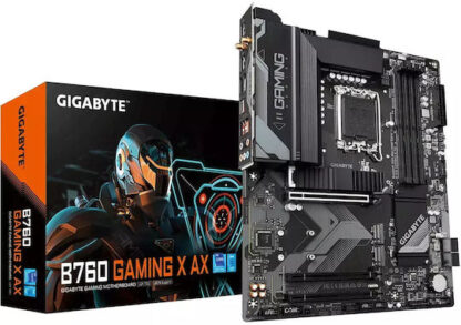 GIGABYTE B760 GAMING X AX Motherboard - Supports Intel Core 14th Gen CPUs  8+1+1 Phases Digital VRM  up to 7600MHz DDR5 (OC)  3xPCIe 4.0 M.2  Wi-Fi 6E  2.5GbE LAN  USB 3.2 Gen 2