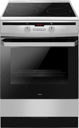 Amica 6118IE2.376HTADP Κουζίνα 77lt με Επαγωγικές Εστίες Π60εκ. Inox