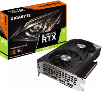 Gigabyte GeForce RTX 3060 rev. 2.0 12GB GDDR6 Windforce OC Κάρτα Γραφικών Κωδικός: GV-N3060WF2OC-12GD