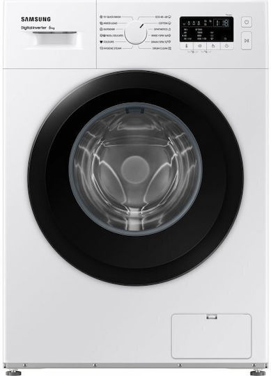 Samsung Πλυντήριο Ρούχων 6kg με Τεχνολογία Ατμού 1200 Στροφών SteamHygiene WW60A3120BE/LE
