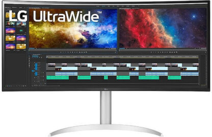 LG 38BQ85C-W Ultrawide IPS HDR Curved Monitor 37.5" QHD 3840x1600 με Χρόνο Απόκρισης 5ms GTG