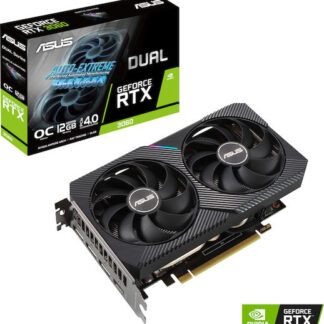 Asus GeForce RTX 3060 12GB GDDR6 Dual V2 OC Κάρτα Γραφικών Κωδικός: 90YV0GB2-M0NA10