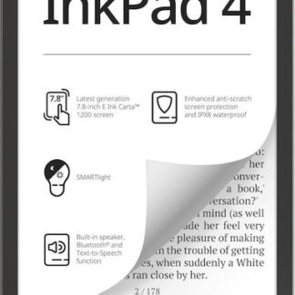 PocketBook InkPad 4 e-book reader Touchscreen 32 GB Wi-Fi Black  Silver