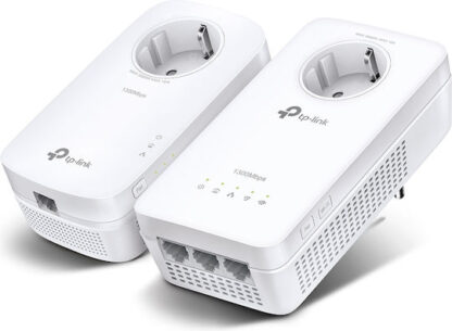 TP-LINK TL-WPA8631P KIT v4 Powerline Διπλό για Ασύρματη Σύνδεση Wi‑Fi 5 με Passthrough Πρίζα και 3 Θύρες Gigabit Ethernet