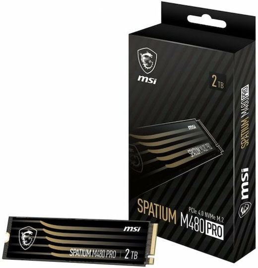 MSI Spatium M480 PRO PCIE 4.0 NVME M.2 2TB internal solid state drive PCI Express 4.0 3D NAND MSI Spatium M480 PRO PCIE 4.0 NVME M.2 2TB internal solid state drive PCI Express 4.0 3D NAND