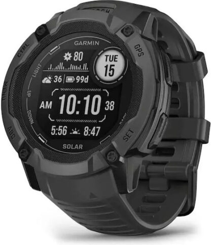 Garmin Instinct 2X Solar 2.79 cm (1.1 ) MIP 50 mm Digital 176 x 176 pixels Touchscreen Graphite GPS (satellite)