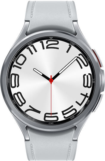 Samsung Galaxy Watch6 Classic Bluetooth Stainless Steel 47mm Αδιάβροχο με Παλμογράφο (Silver)