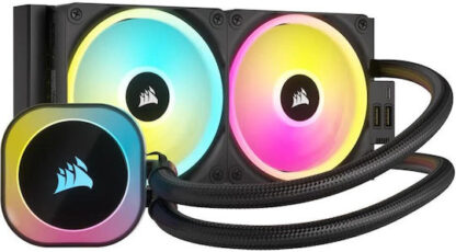 Corsair ICUE Link H100i Υδρόψυξη Επεξεργαστή Διπλού Ανεμιστήρα 120mm για Socket AM4/AM5/1700/1200/115x με RGB Φωτισμό