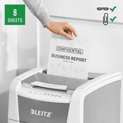 Leitz Καταστροφέας Εγγράφων IQ Cross Cut 8 Φύλλων με Κάδο 34lt Κωδικός: 80110000