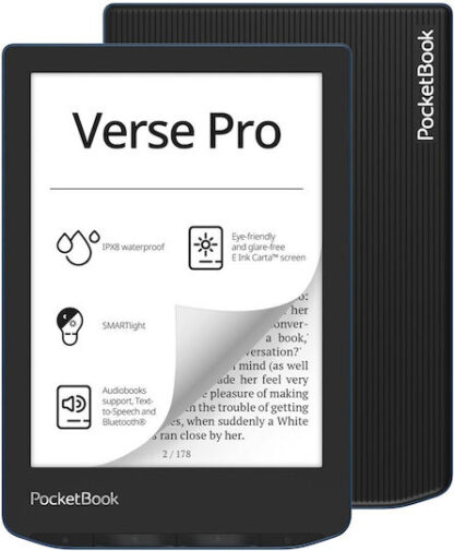 PocketBook Verse Pro e-book reader Touchscreen 16 GB Wi-Fi Black  Blue