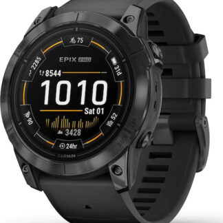 Garmin Epix Pro (Gen 2) Sapphire Edition Titanium 51mm Αδιάβροχο Smartwatch με Παλμογράφο (Carbon Grey DLC Titanium with Black Band)
