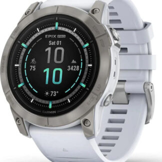 Garmin Epix Pro (Gen 2) Stainless Steel 42mm Αδιάβροχο Smartwatch με Παλμογράφο (Silver with Whitestone)