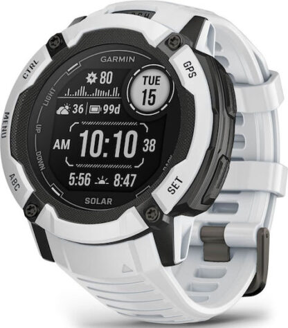 Garmin Instinct 2X Solar 2.79 cm (1.1 ) MIP 50 mm Digital 176 x 176 pixels Touchscreen White GPS (satellite)