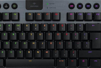 Logitech G915 TKL Ασύρματο Gaming Μηχανικό Πληκτρολόγιο Tenkeyless με GL Tactile διακόπτες και RGB φωτισμό (Αγγλικό US)