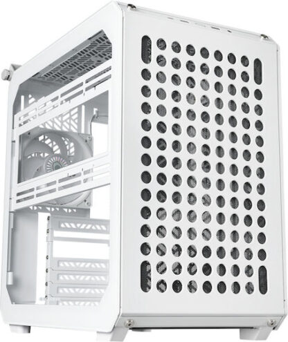 CoolerMaster Qube 500 Flatpack Gaming Midi Tower Κουτί Υπολογιστή με Πλαϊνό Παράθυρο Λευκό