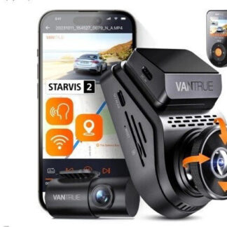 Vantrue Dashcam N4 2.5K Σετ Κάμερα DVR Αυτοκινήτου 1440P με Οθόνη 2.45" για Παρμπρίζ με Βεντούζα & Κάμερα Οπισθοπορείας