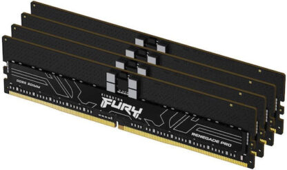Kingston Technology FURY 128GB 6400MT/s DDR5 ECC Reg CL32 DIMM (Kit of 4) Renegade Pro XMP