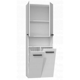 Topeshop Nel 1K DD Στήλη Μπάνιου Μ60xΒ30xΥ174cm Λευκή