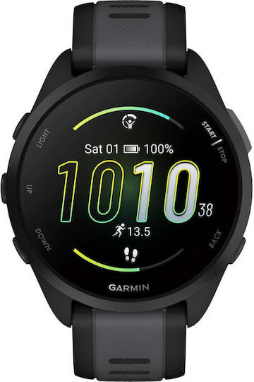 Garmin Forerunner 165 3.05 cm (1.2 ) AMOLED Digital 390 x 390 pixels Touchscreen Black GPS (satellite)
