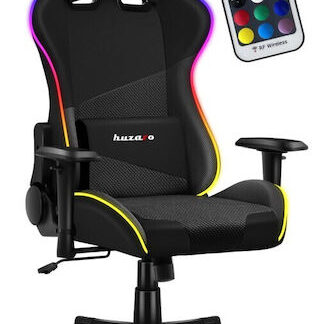 Huzaro Force 2.5 Υφασμάτινη Καρέκλα Gaming με RGB Φωτισμό Λευκή